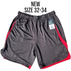 NEW Men's Size 32 - 34 Russell Athletic Shorts Red Black Basketball With Elastic